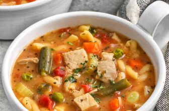 Homemade Leftover Turkey Vegetable Soup
